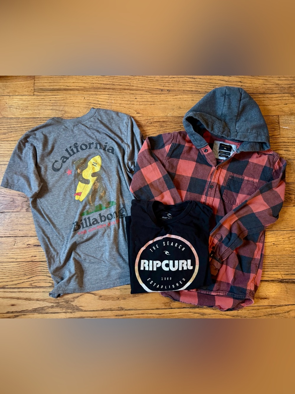 Rip Curl Billabong Quicksilver | Lot of 3 shirts - sz L